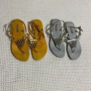 Waterproof bundle lot 2 Size 8 women soft sole sandals Beach Pool Boat Cruise